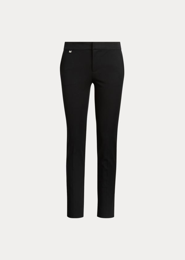 Pantalones Ralph Lauren Mujer Negros - Cotton Twill Skinny Ankle - EVUFB9512